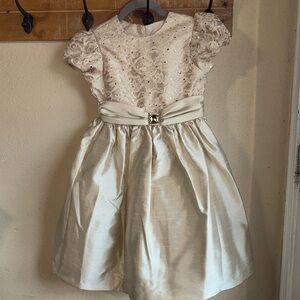 Jayne Copeland Cream Formal Kids Dress
